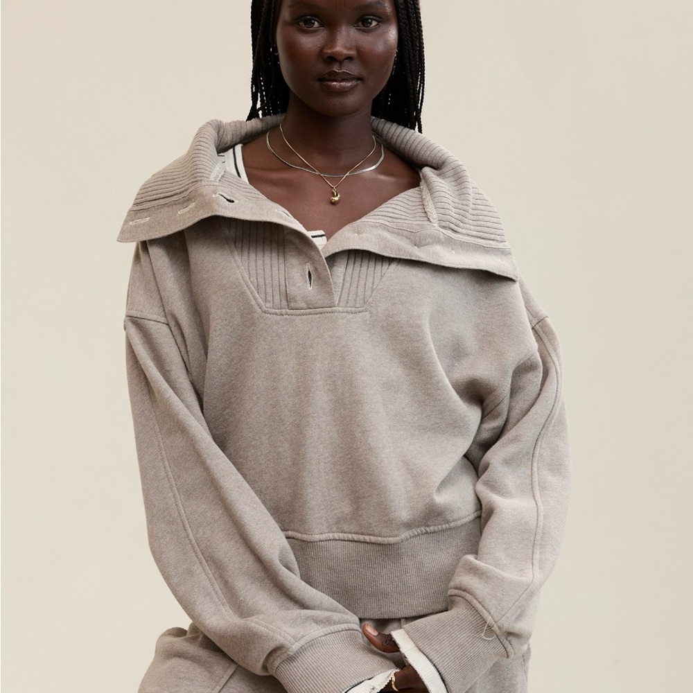 Aerie Best Button Sweatshirt
